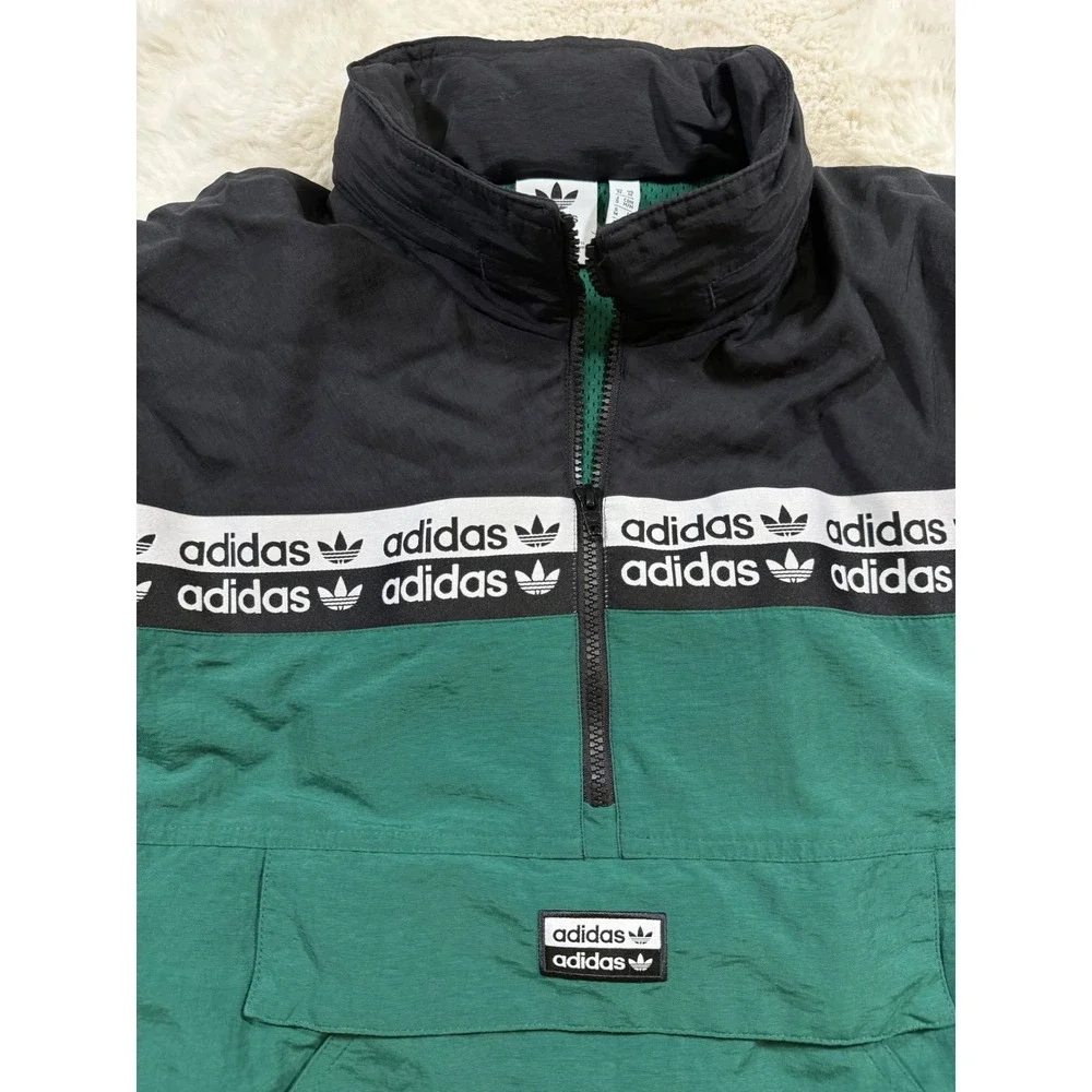 Adidas Vocal Windbreaker Anorak M Retro Jacket Collegiate Track Sports BLKD 2.0